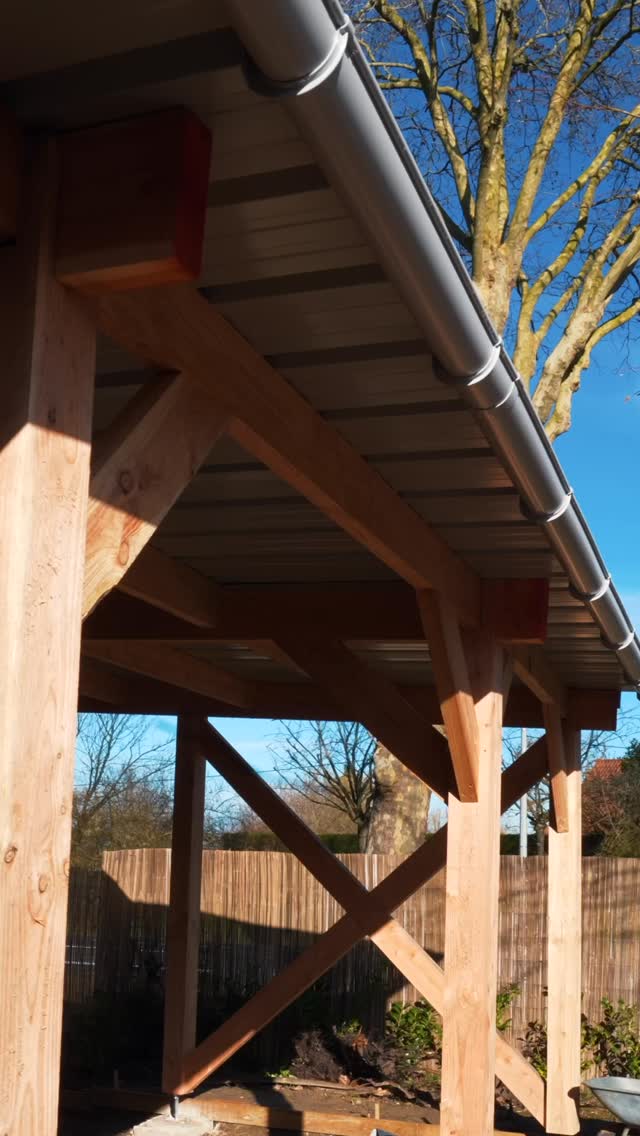 Carport bois sur mesure, 9 × 5 m